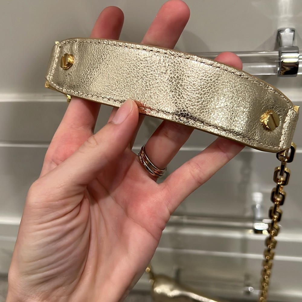 Tory Burch Metallic Crossbody bag with chain. - Picture 2 of 10